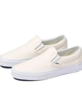 Vans Slip-On Canvas Shoes in Off-White